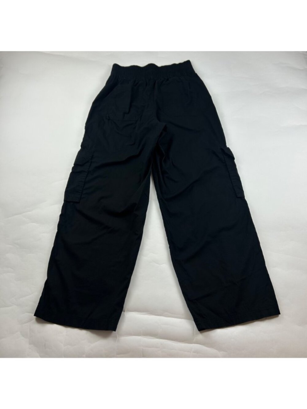Aerie Black Lightweight Canvas Pull On Wide Leg Cargo Pant S - Picture 6 of 7